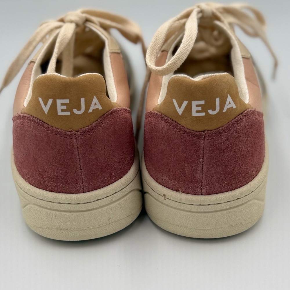 Veja Women’s V-10 Sneakers in Blush, Rose, Cream & Gray - Picture 3 of 7